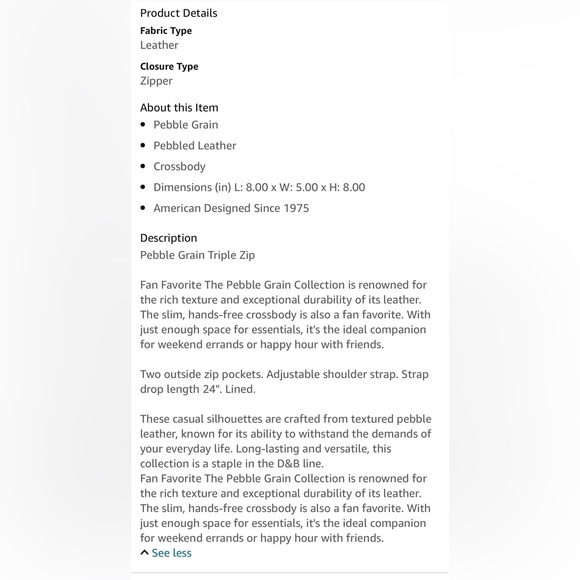 $SALE$DOONEY & BOURKE SALMON CROSSBODY REVERSIBLE PURSE WITH 2 POCKETS IN BACK - Picture 16 of 16